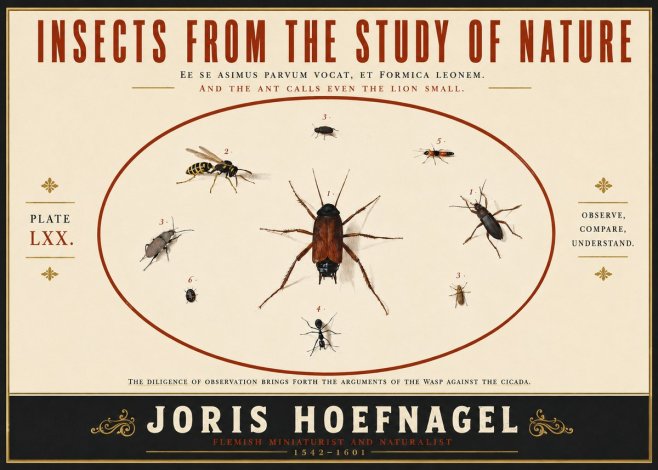 Joris Hoefnagel Insects from the Study of Nature No4 - Poszter