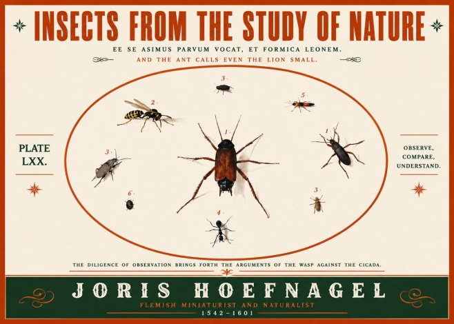 Joris Hoefnagel Insects from the Study of Nature No5 - Poszter