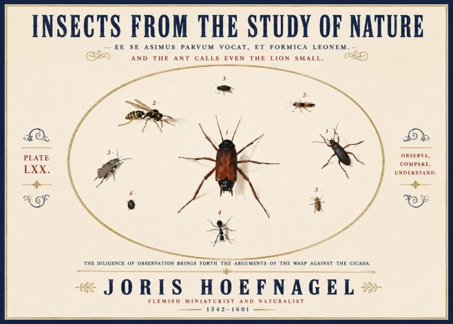 Joris Hoefnagel Insects from the Study of Nature No6 - Poszter