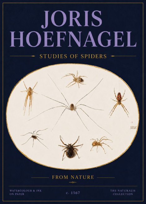 Joris Hoefnagel Studies of Spiders from Nature No4 - Poszter