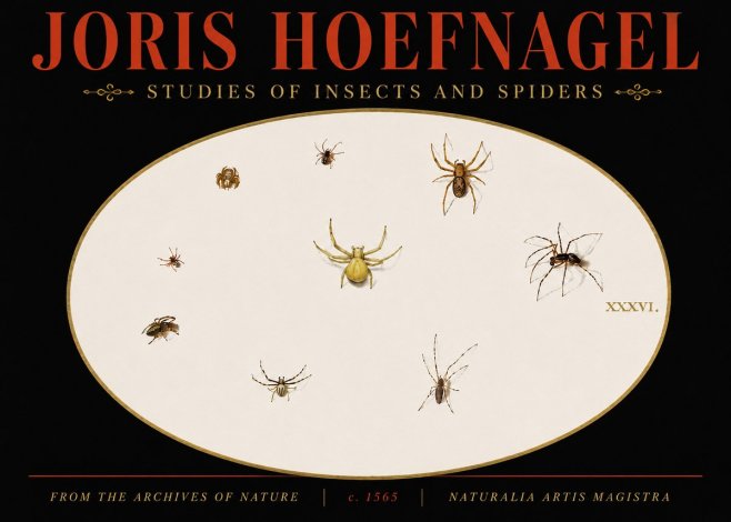 Joris Hoefnagel Studies of Insects and Spiders No5 - Poszter