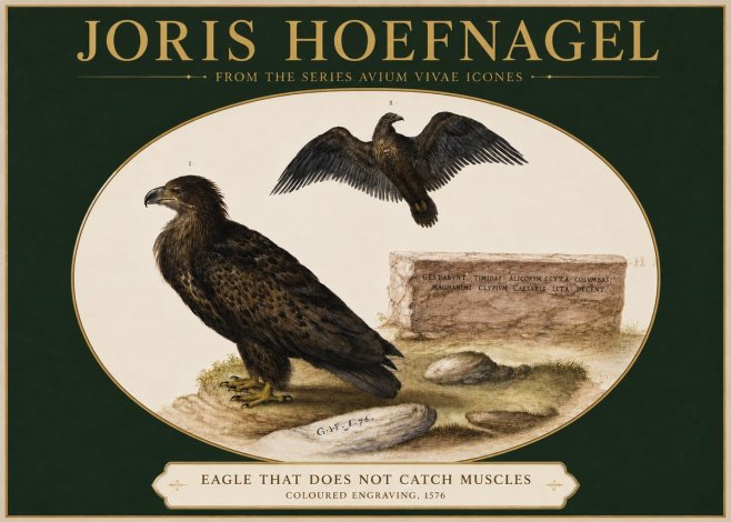 Joris Hoefnagel Eagle That Does Not Catch Muscles No3 - Poszter