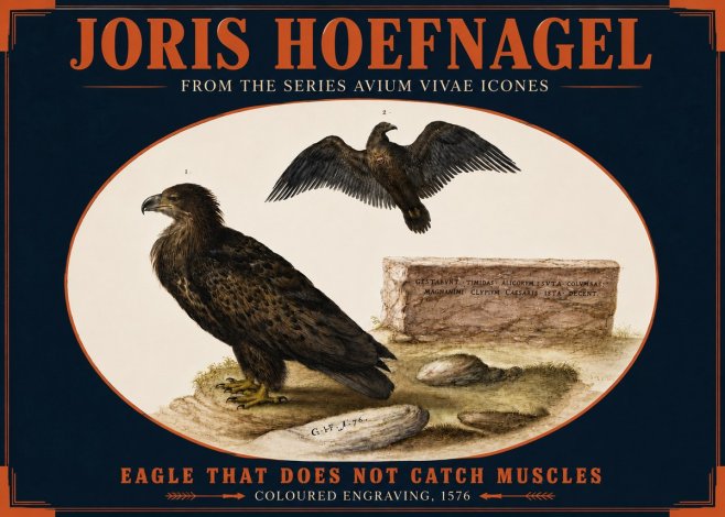 Joris Hoefnagel Eagle That Does Not Catch Muscles No4 - Poszter
