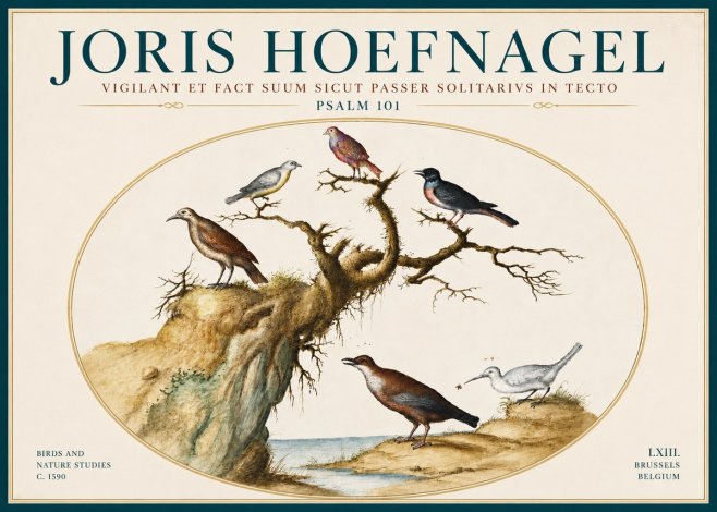 Joris Hoefnagel Vigilant Et Fact Suum Sicut Passer Solitarius in Tecto No6 - Poszter