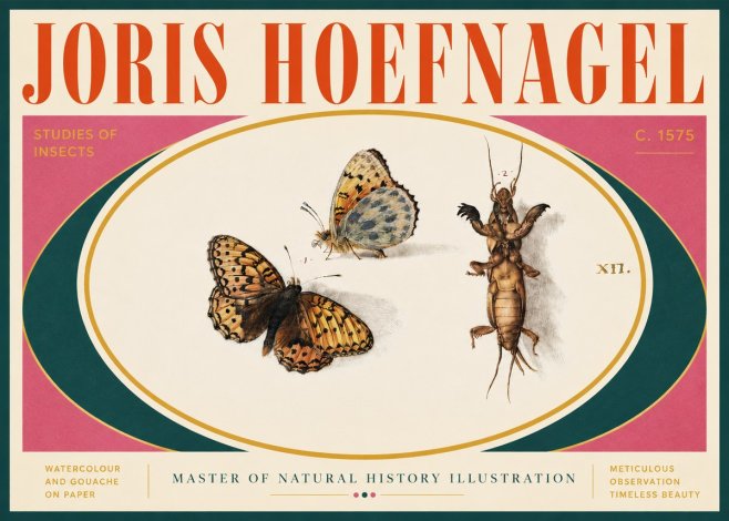 Joris Hoefnagel Studies of Insects Xii No4 - Poszter