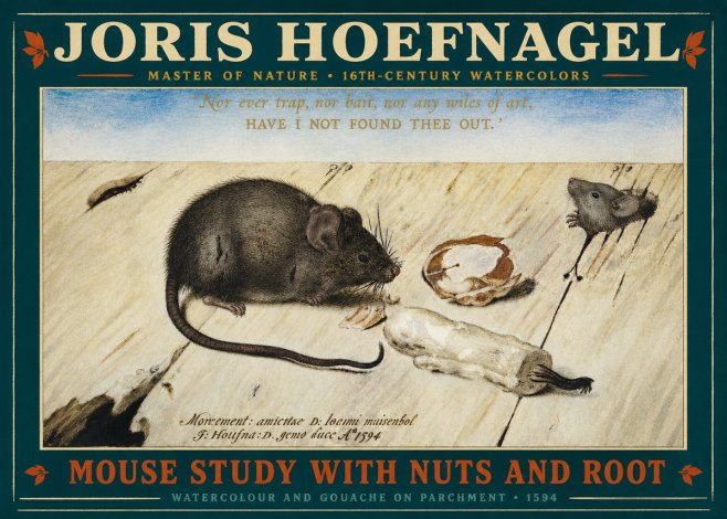 Joris Hoefnagel Mouse Study with Nuts and Root No2 - Poszter
