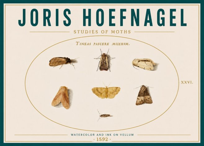 Joris Hoefnagel Studies of Moths II No6 - Poszter