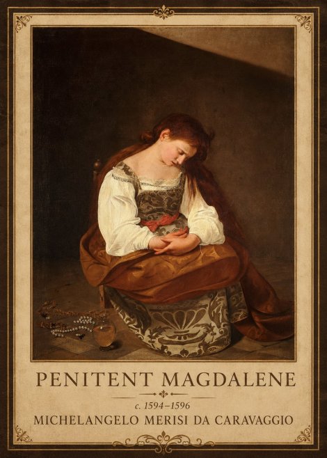 Michelangelo Merisi da Caravaggio Penitent Magdalene No1 - Poszter