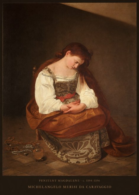 Michelangelo Merisi da Caravaggio Penitent Magdalene No6 - Poszter