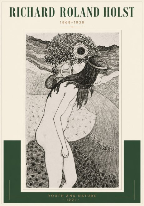 Richard Roland Holst Youth and Nature No2 - Poszter