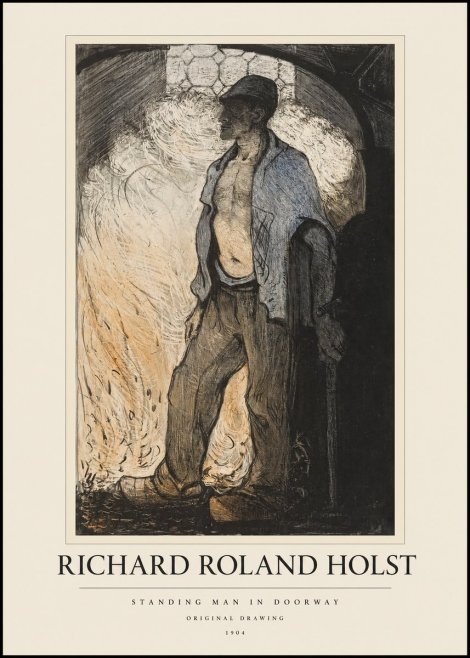 Richard Roland Holst Standing Man in Doorway No1 - Poszter