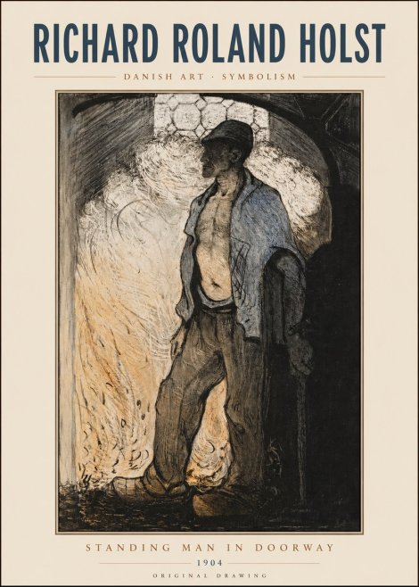 Richard Roland Holst Standing Man in Doorway No3 - Poszter