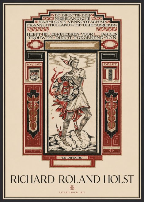 Richard Roland Holst Awarded for Anniversary, Marriage and Loyal Service No2 - Poszter