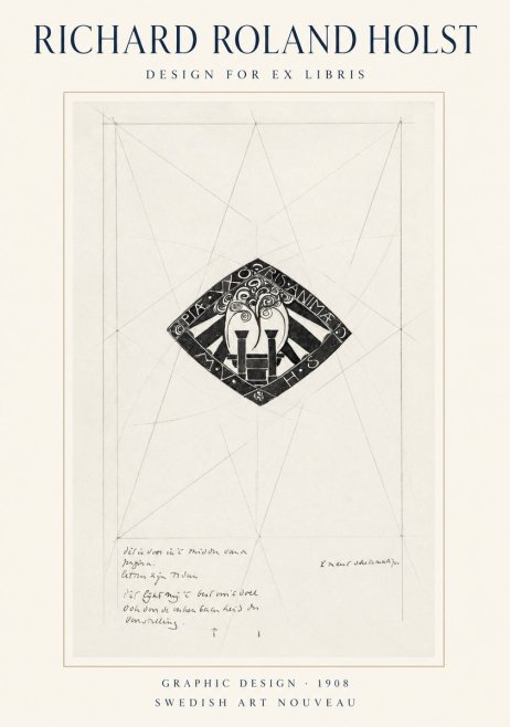 Richard Roland Holst Design for Ex Libris No1 - Poszter