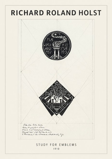 Richard Roland Holst Study for Emblems No1 - Poszter