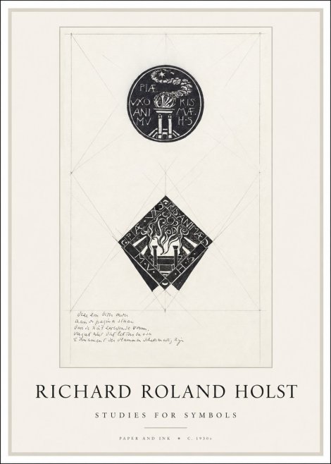 Richard Roland Holst Study for Emblems No2 - Poszter