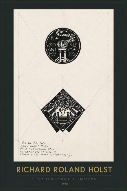 Richard Roland Holst Study for Emblems No3 - Poszter