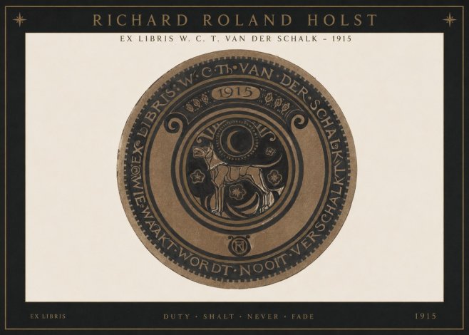 Richard Roland Holst Ex Libris W. C. T. Van Der Schalk - 1915 No1 - Poszter
