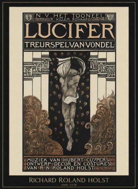 Richard Roland Holst Lucifer Treurspel Van Vondel No1 - Poszter