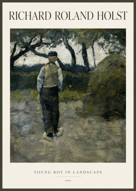 Richard Roland Holst Young Boy in Landscape No1 - Poszter