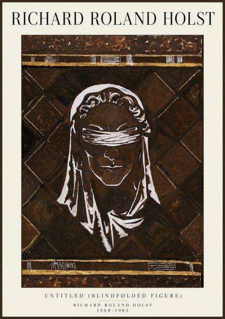 Richard Roland Holst Untitled (Blindfolded Figure) No6 - Poszter