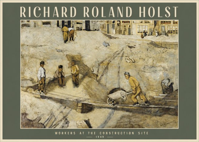 Richard Roland Holst Workers at the Construction Site No2 - Poszter