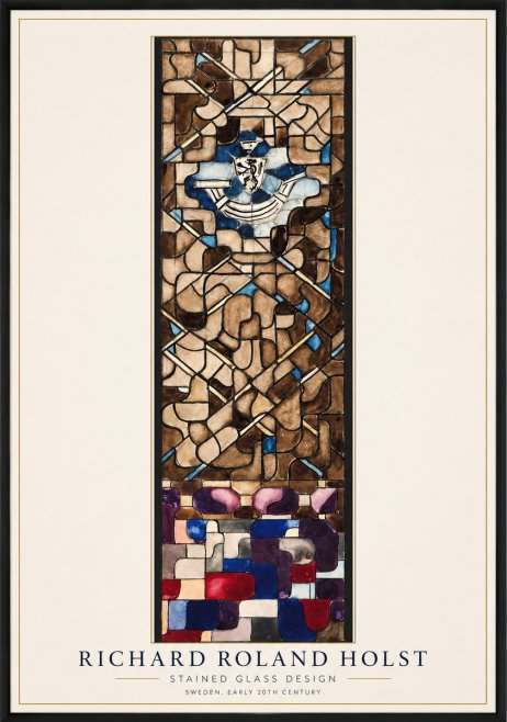 Richard Roland Holst Abstract Composition with Heraldic Motif No2 - Poszter