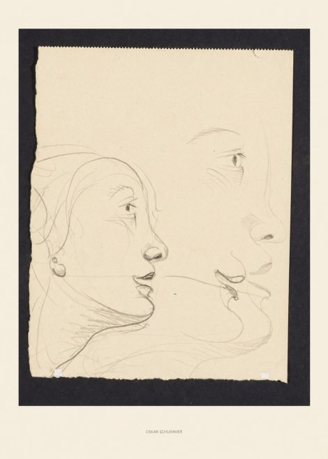 Oskar Schlemmer Profile Studies No5 - Poszter