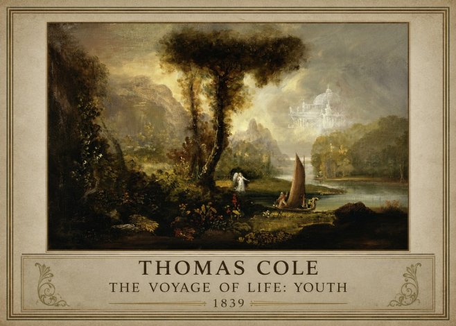 Thomas Cole The Voyage of Life: Youth II No1 - Poszter