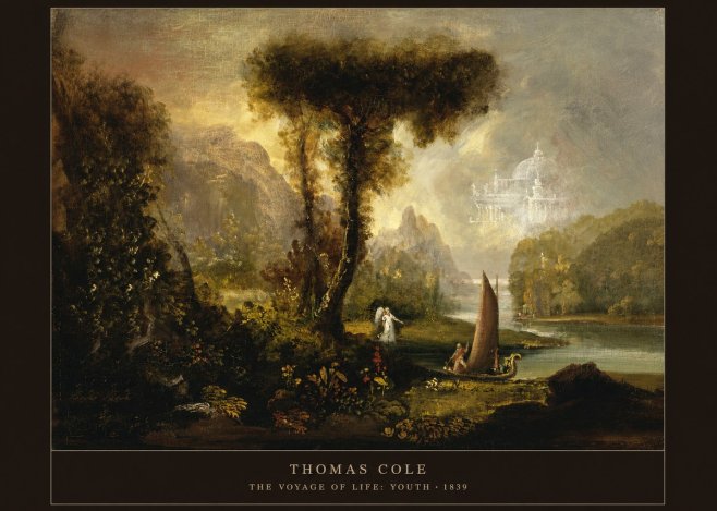 Thomas Cole The Voyage of Life: Youth II No6 - Poszter