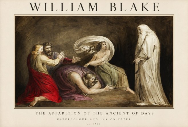 William Blake The Apparition of the Ancient of Days No1 - Poszter