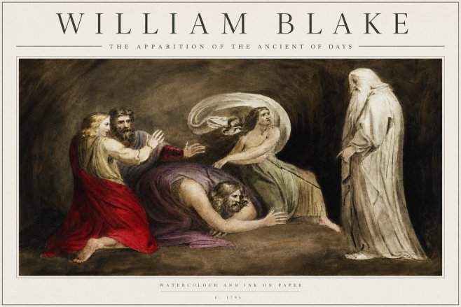 William Blake The Apparition of the Ancient of Days No3 - Poszter