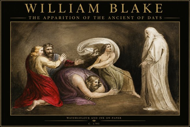 William Blake The Apparition of the Ancient of Days No5 - Poszter