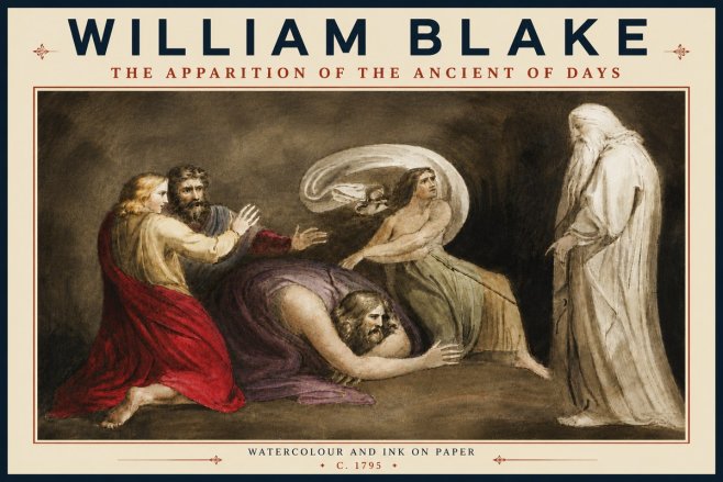 William Blake The Apparition of the Ancient of Days No6 - Poszter