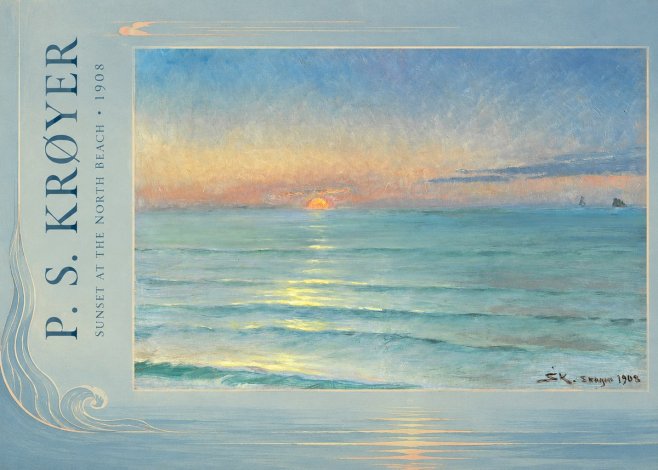 P.S. Krøyer Sunset at the North Beach No2 - Poszter