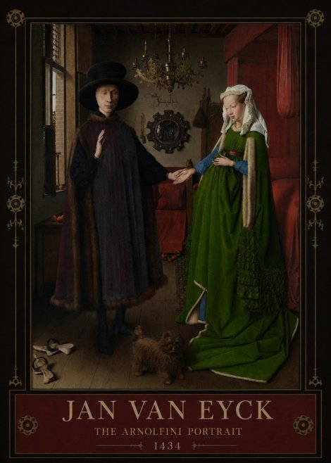 Jan van Eyck The Arnolfini Portrait III No5 - Poszter