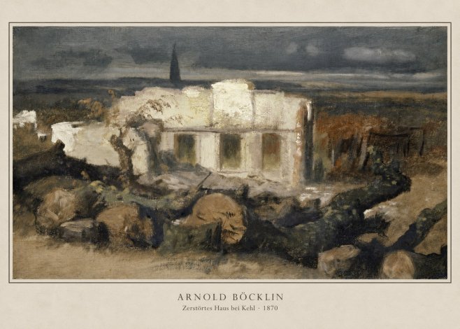 Arnold Böcklin Zerstörtes Haus Bei Kehl No2 - Poszter