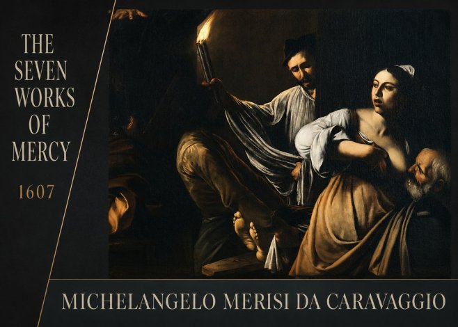 Michelangelo Merisi da Caravaggio The Seven Works of Mercy III No3 - Poszter