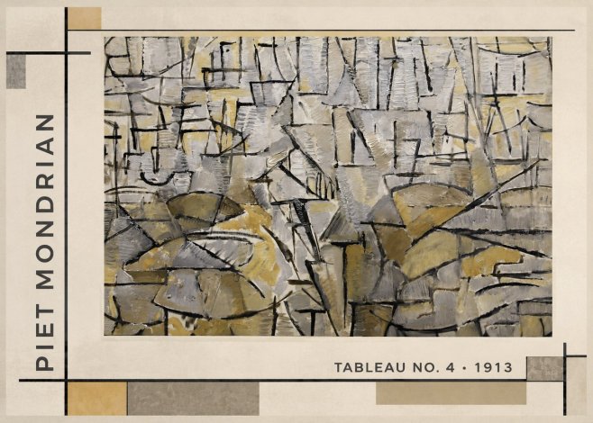 Piet Mondrian Tableau No. 4 No1 - Poszter