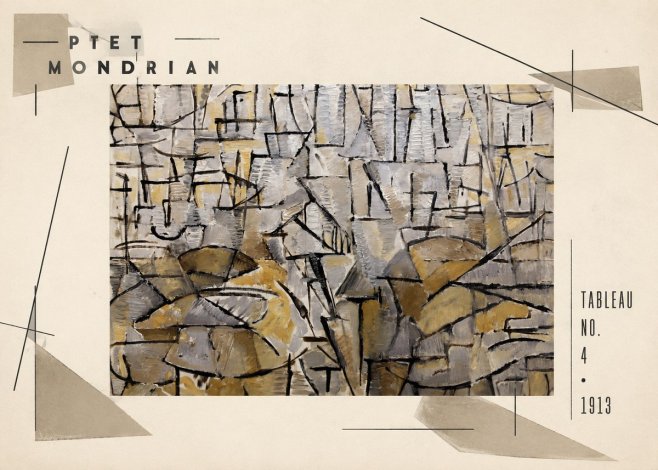 Piet Mondrian Tableau No. 4 No3 - Poszter