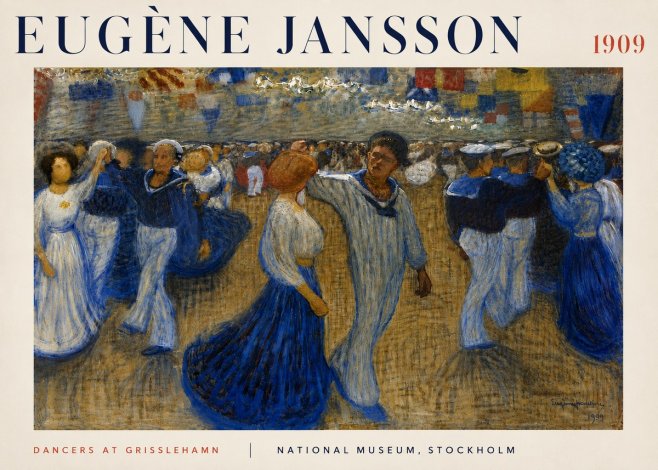 Eugène Jansson Dancers at Grisslehamn No6 - Poszter