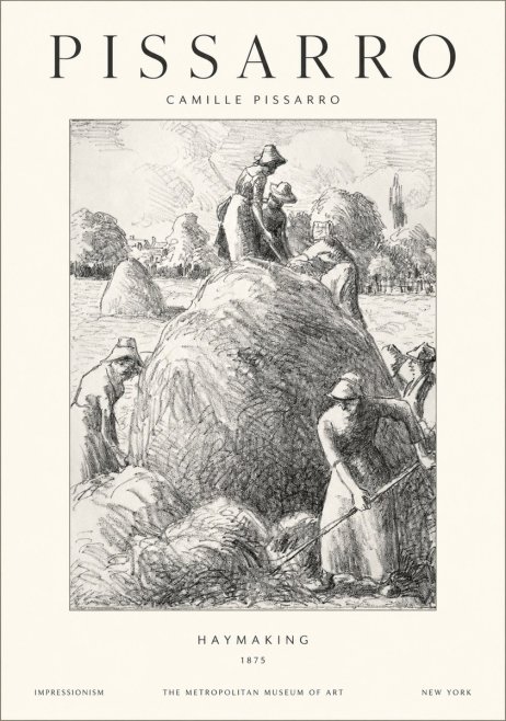 Pissarro Haymaking No1 - Poszter