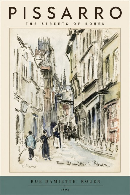 Pissarro Rue Damiette, Rouen No2 - Poszter