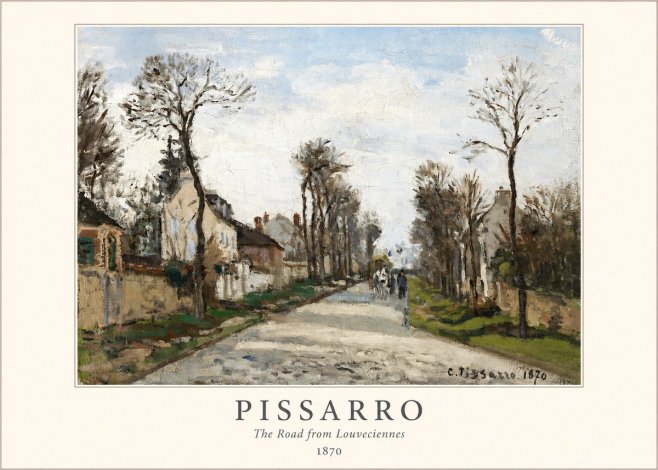 Pissarro The Road from Louveciennes I No1 - Poszter