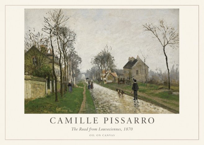 Pissarro The Road from Louveciennes, 1870 No1 - Poszter