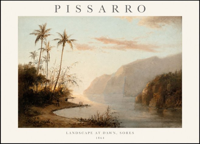 Pissarro Landscape at Dawn, Sores No1 - Poszter