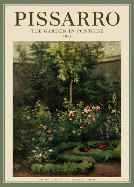 Pissarro The Garden in Pontoise No2 - Poszter