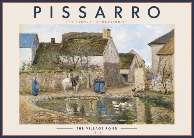 Pissarro The Village Pond No2 - Poszter