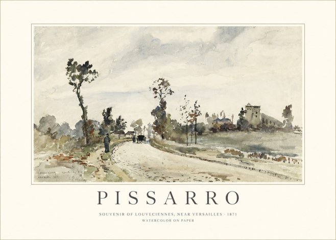 Pissarro Souvenir of Louveciennes, Near Versailles - 1871 No1 - Poszter