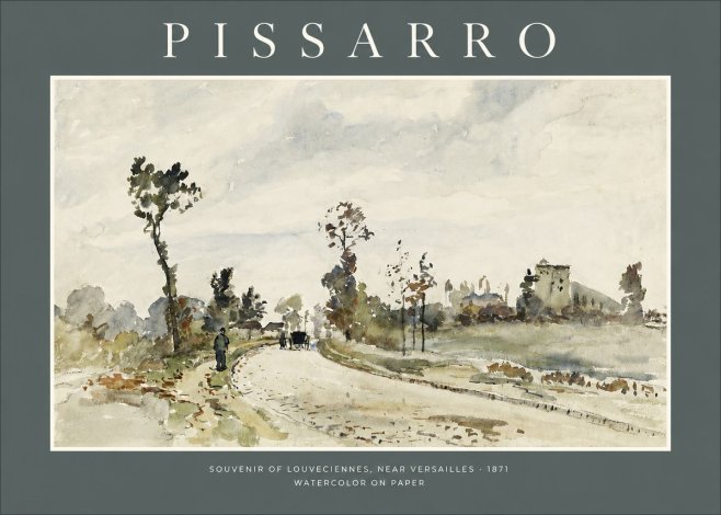 Pissarro Souvenir of Louveciennes, Near Versailles - 1871 No2 - Poszter